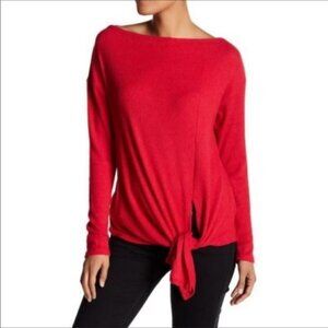 Harlowe & Graham Ribbed Sweater Knot Front Tie S